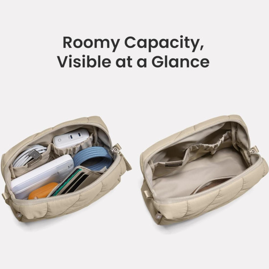 Θήκη Universal Tomtoc Terra A27 Recycled Accessory Pouch για Αξεσουάρ / PowerBank / Smartphone 2L - Natural Sand (A27P1K2)