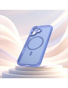 Θήκη iPhone 16 Techsuit HaloFrost II MagSafe Σκληρή Ημιδιάφανη με MagSafe - Sky Blue (5949419326019)