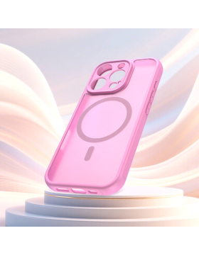 Θήκη iPhone 16 Pro Techsuit HaloFrost II MagSafe Σκληρή Ημιδιάφανη με MagSafe - Pink (5949419325944)