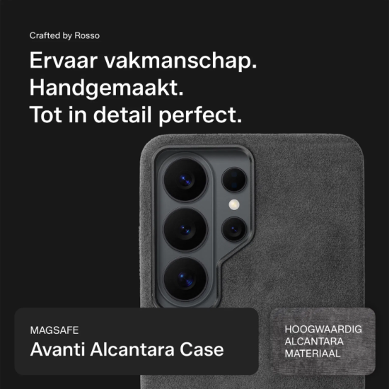 Θήκη Samsung Galaxy S26 Ultra Rosso Avanti Back Cover από Premium Alcantara με MagSafe - Gray (8719246549328)