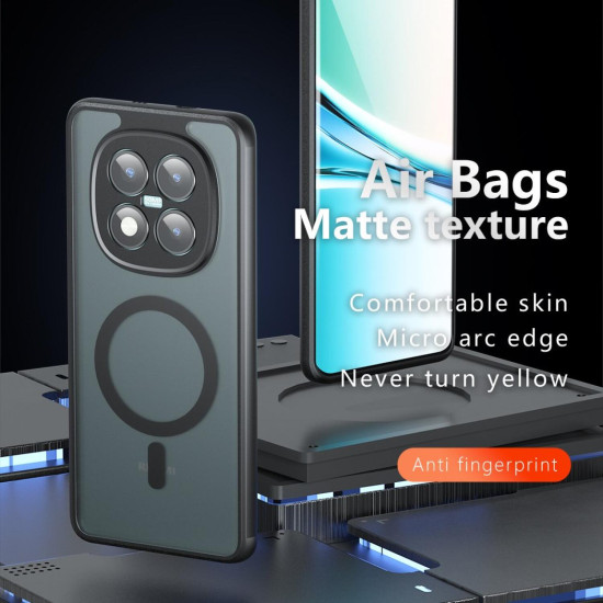 Θήκη Xiaomi Redmi Note 15 Pro Plus / Poco M8 Pro Techsuit PureFrost Σκληρή Ημιδιάφανη με MagSafe - Frosted Black (5949419357792)