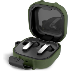 Θήκη Samsung Galaxy Buds 4 / 4 Pro Tech-Protect Slim Hook Σκληρή με Ενσωματωμένη Βάση για Smartphones - Olive Green (5906302392957)