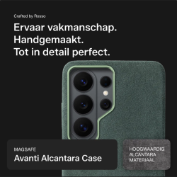 Θήκη Samsung Galaxy S26 Ultra Rosso Avanti Back Cover από Premium Alcantara με MagSafe - Green (8719246549359)