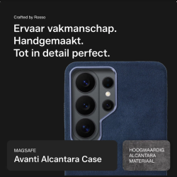 Θήκη Samsung Galaxy S26 Ultra Rosso Avanti Back Cover από Premium Alcantara με MagSafe - Blue (8719246549335)