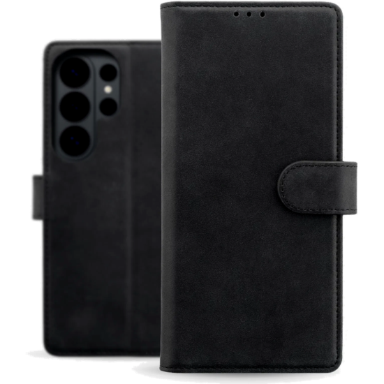 Θήκη Samsung Galaxy S26 Ultra Rosso Deluxe Δερμάτινο Πορτοφόλι - Black (8719246540639)