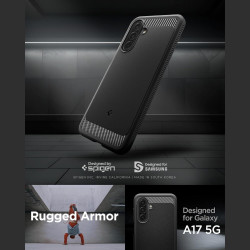 Θήκη Samsung Galaxy A17 Spigen Rugged Armor Ανθεκτική Σιλικόνης - Matte Black (ACS09844)