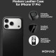 Θήκη iPhone 17 Pro Nomad Modern Leather Case Δερμάτινη με MagSafe - Black (NM014339858)