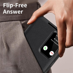 Θήκη Samsung Galaxy S25 Ultra Techsuit SmartView Series Flip με Ενεργό Πορτάκι - Black (5949419302877)