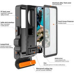 Universal Αδιάβροχη Θήκη Κινητού Tech-Protect IPX8 Pro για Smartphones 4.7" - 6.9" / Καταδύσεις έως 15m - Black / Grey (5906302353149)