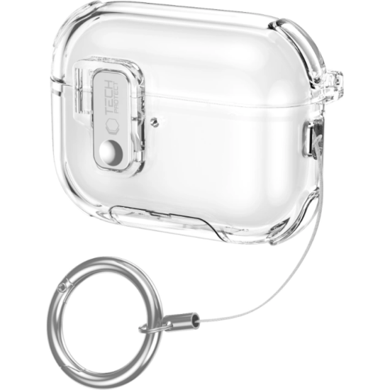Θήκη AirPods Pro 3rd Gen Tech-Protect Bounce Pro Σκληρή με Ενσωματωμένη Βάση για Smartphones - Clear (5906302392681)