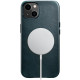 Θήκη iPhone 13 iCarer Leather Back Case Δερμάτινη με MagSafe - Blue (WMI1302-BU)
