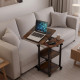 Ρυθμιζόμενο Γραφείο Laptop Relaxdays με Ροδάκια / Ράφια & Βάση Ποντικιού 80 x 40 x 63-90 cm - Brown / Black (10052159)