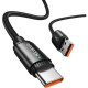 Καλώδιο Mcdodo Super Charging USB-A σε Type-C για Γρήγορη Φόρτιση & Μεταφορά Δεδομένων με LED 150cm 120W - Black (CA-4730)