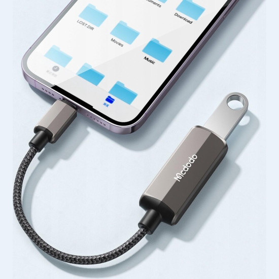 Αντάπτορας Mcdodo 2 in 1 OTG Adapter Lightning (Male) σε USB-A 3.0 (Female) & Lightning (Female) - Dark Grey (CA-2690)