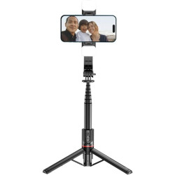 Τρίποδο Tech-Protect L05S Selfie Stick για Κινητά Ασύρματο με Bluetooth / Τηλεχειριστήριο & Φως LED - Black (5906203690381)