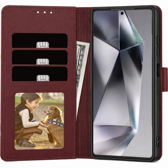 Θήκη Samsung Galaxy A17 / A26 Tech-Protect Wallet Πορτοφόλι - Mulberry (5906302332465)