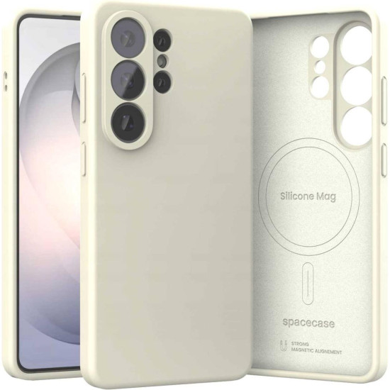 Θήκη Samsung Galaxy S26 Ultra Spacecase Silicone Mag Case Σιλικόνης με MagSafe - Beige (5905719139650)