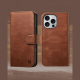 Θήκη iPhone 16 Pro Max iCarer Leather Detachable 2 in 1 Wallet Δερμάτινο Πορτοφόλι με RFID & MagSafe - Retro Brown (WMI16240722-SN)