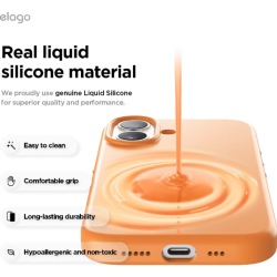 Θήκη iPhone 17 Elago Magnetic Silicone Case Premium Σιλικόνης με MagSafe - Orange (ES17MSSC61-OR)