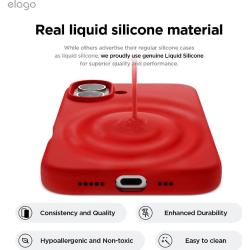 Θήκη iPhone 16 Elago Silicone Case Premium Σιλικόνης - Red (ES16SC61-RD)