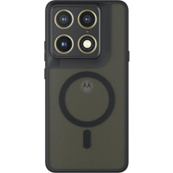 Θήκη Motorola Signature Techsuit PureFrost Σκληρή Ημιδιάφανη με MagSafe - Frosted Black (5949419357327)
