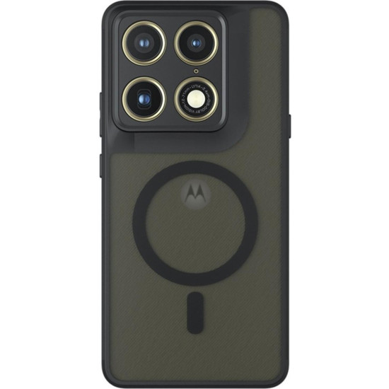 Θήκη Motorola Signature Techsuit PureFrost Σκληρή Ημιδιάφανη με MagSafe - Frosted Black (5949419357327)