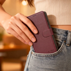 Θήκη Samsung Galaxy S26 Tech-Protect Wallet Πορτοφόλι - Mulberry (5906302390366)