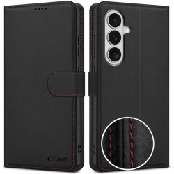 Θήκη Samsung Galaxy S26 Tech-Protect Wallet Galaxy Πορτοφόλι από Οικολογικό Δέρμα - Black / Red (5906302390403)