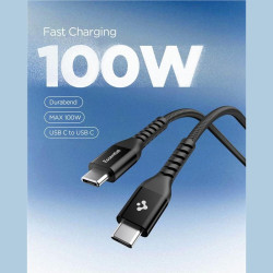 Καλώδιο Type-C Spigen Essential EB10010CCA Φόρτισης & Μεταφοράς Δεδομένων σε Type-C 100cm 100W - Black (ACA11103)