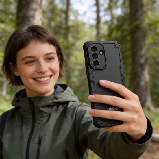 Θήκη Samsung Galaxy A57 Tech-Protect Rugged Shield Σκληρή Ημιδιάφανη - Matte Black (5906302339518)