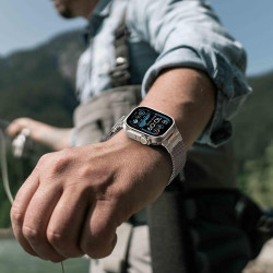 Λουράκι Apple Watch Ultra/SE/11/10/9/8/7/6/5/4 (49/46/45/44mm) Tech-Protect Milano Vanguard Μεταλλικό Μαγνητικό - Titanium (5906302339853)