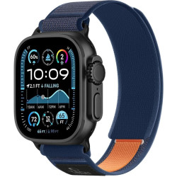 Λουράκι Apple Watch Ultra/SE/11/10/9/8/7/6/5/4 (49/46/45/44mm) Tech-Protect Nylon Elite Υφασμάτινο - Navy / Orange (5906302339952)
