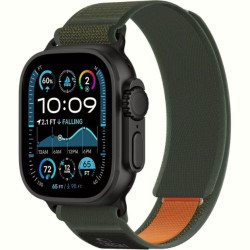 Λουράκι Apple Watch Ultra/SE/11/10/9/8/7/6/5/4 (49/46/45/44mm) Tech-Protect Nylon Elite Υφασμάτινο - Green / Orange (5906302339969)