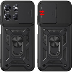 Θήκη Motorola Moto G67 Power / G57 Power Tech-Protect Camshield Pro Ανθεκτική με Κάλυμμα για την Κάμερα & Ring Holder - Black (5906302323203)