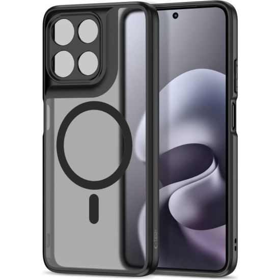 Θήκη Motorola Moto G67 Power / G57 Power Tech-Protect MagMat Σκληρή Ημιδιάφανη με MagSafe - Matte Black (5906302323234)