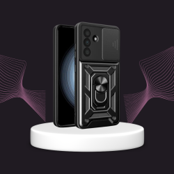Θήκη Samsung Galaxy S26 Plus Bodycell Armor Slide Ανθεκτική με Κάλυμμα για την Κάμερα & Μεταλλικό Ring Holder - Black (5206015086236)