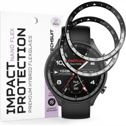 Hybrid Glass OnePlus Watch 2R Techsuit Nano Flex Full Face Αντιχαρακτικό Υβριδικό Γυαλί Προστασίας Οθόνης 2 Τεμάχια - Black (5949419359802)