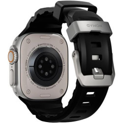 Λουράκι Apple Watch Ultra/SE/11/10/9/8/7/6/5/4 (49/46/45/44mm) Nomad Rocky Point Band Special Edition Αδιάβροχο FKM & Τιτάνιο - Carbon Black / Natural Titanium (NM009889858)