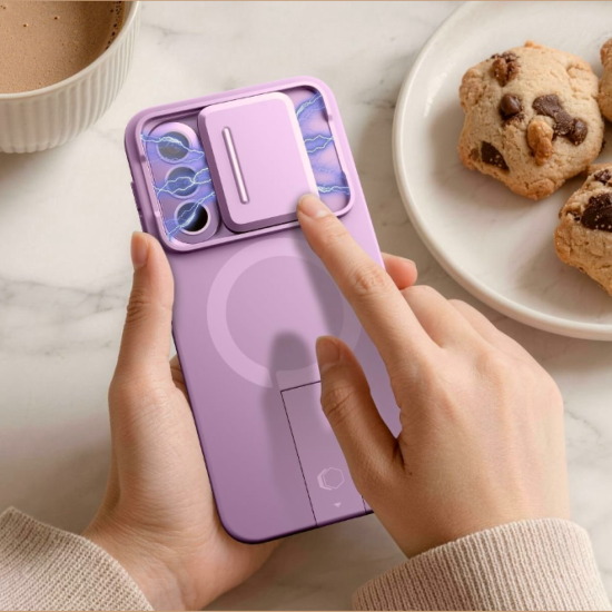 Θήκη Samsung Galaxy A57 Tech-Protect Kevlar Aura με MagSafe / KickStand & Κάλυμμα για την Κάμερα - Violet (5906302309139)