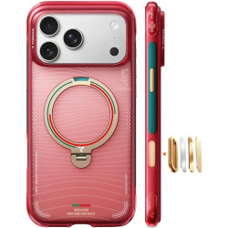 Θήκη iPhone 17 Pro Max Torras Ostand Q3 Air Ημιδιάφανη Ανθεκτική με MagSafe & KickStand - Wave of Passion (6970592333821)