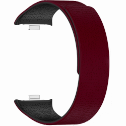Λουράκι Xiaomi Smart Band 9 Pro / 8 Pro / Redmi Watch 6 / 5 / 4 Techsuit Watchband W016 Μαγνητικό Σιλικόνης - Wine Red / Black (5949419340954)
