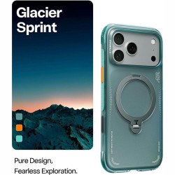 Θήκη iPhone 17 Pro Max Torras Ostand Spin Air Ανθεκτική Ημιδιάφανη με MagSafe & KickStand - Glacier Sprint (6938075615307)