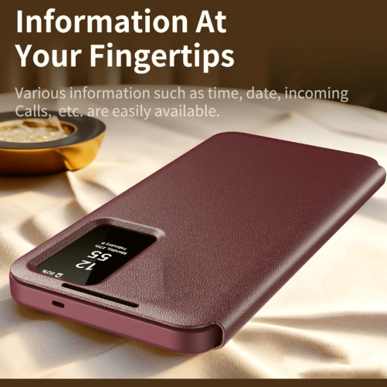 Θήκη Samsung Galaxy S26 Plus Techsuit SmartView Series Flip με Ενεργό Πορτάκι - Red (5949419356917)