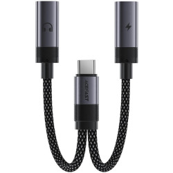 Αντάπτορας Acefast J14 2-in-1 Splitter Ήχου & Φόρτισης Type-C (Male) σε 2 x Type-C (Female) 60W - Black (6974316285823)