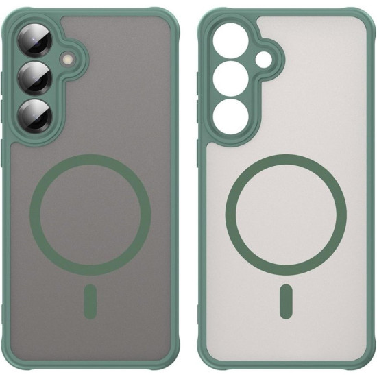 Θήκη Samsung Galaxy A27 Techsuit HaloFrost II MagSafe Σκληρή Ημιδιάφανη με MagSafe - Green (5949419351721)