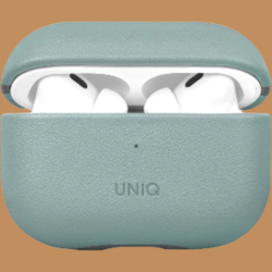 Θήκη AirPods Pro 2nd Gen Uniq Lyden Duo Series Premium Σκληρή από Vegan Δέρμα με Λουράκι Χειρός - Washed Blue / Black (UNIQ-AIRPODSPRO2-LDSWBLUBLK)