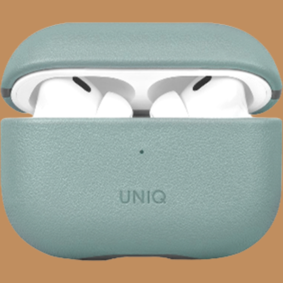 Θήκη AirPods Pro 2nd Gen Uniq Lyden Duo Series Premium Σκληρή από Vegan Δέρμα με Λουράκι Χειρός - Washed Blue / Black (UNIQ-AIRPODSPRO2-LDSWBLUBLK)