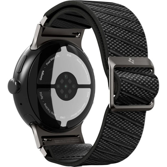 Λουράκι Google Pixel Watch 4 / 3 / 2 / 1 41mm Spigen Lite Fit X Υφασμάτινο - Black (AMP11420)