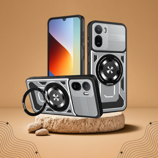 Θήκη Xiaomi Redmi A7 Pro 4G Techsuit RuggedCam Ανθεκτική με KickStand & MagSafe - Gray (5949419368606)