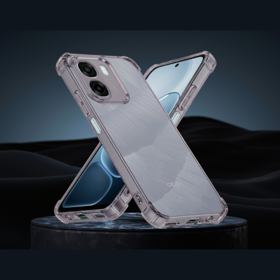 Θήκη Oppo A6x Techsuit Shockproof Clear Silicone Σιλικόνης - Smoke Black (5949419366527)
